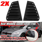 Pair Carbon Look Window Louver Rear Side Vent Cover for Golf 7 GTI R (2014–2020)