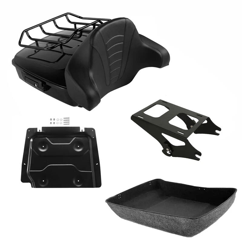 Chopped Trunk Backrest Pad Mount Rack for Harley CVO Street Glide (2014–2026)