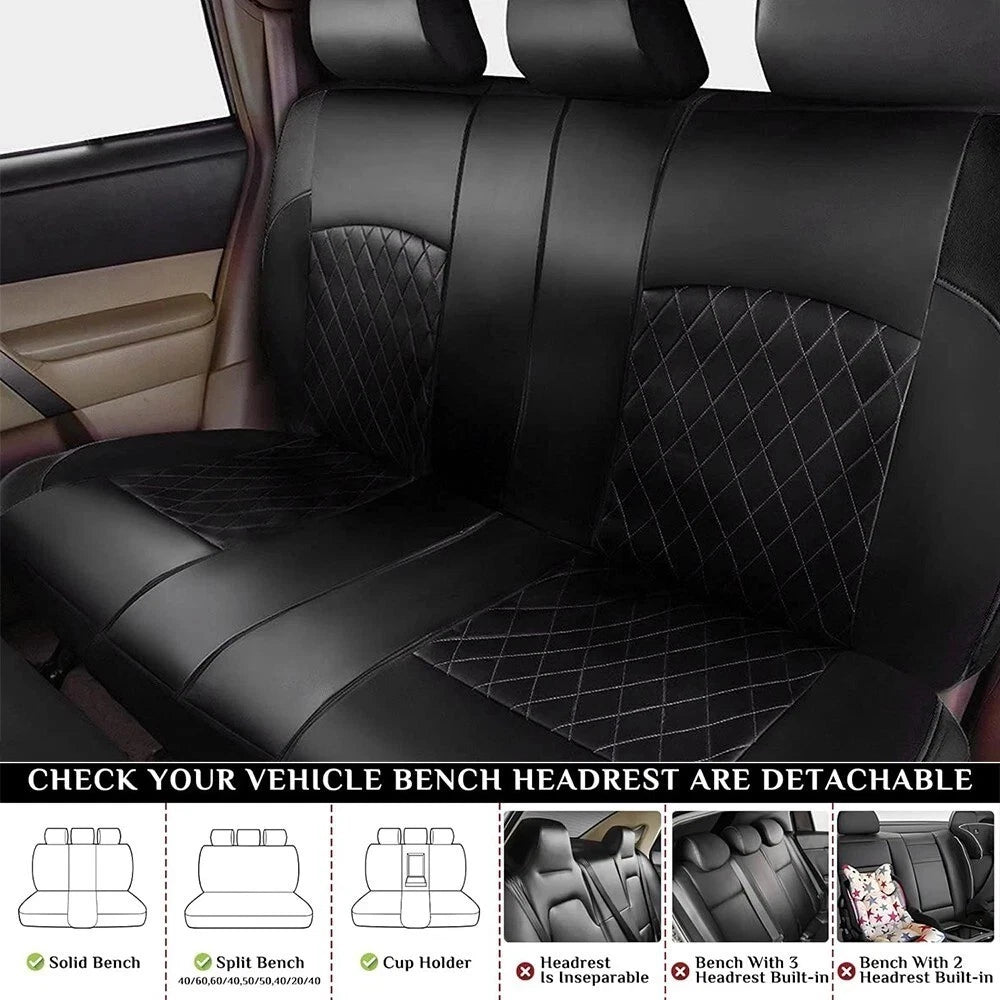 Full Set of Leather Car Seat Covers for Nissan (5-Seats)