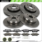 Front Rear Rotors & Pads for Dodge Durango (2011–2020) 330mm Diameter