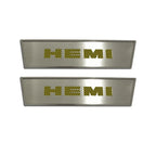 Stainless Door Badges with HEMI Inlay for Dodge Challenger (2008–2014)