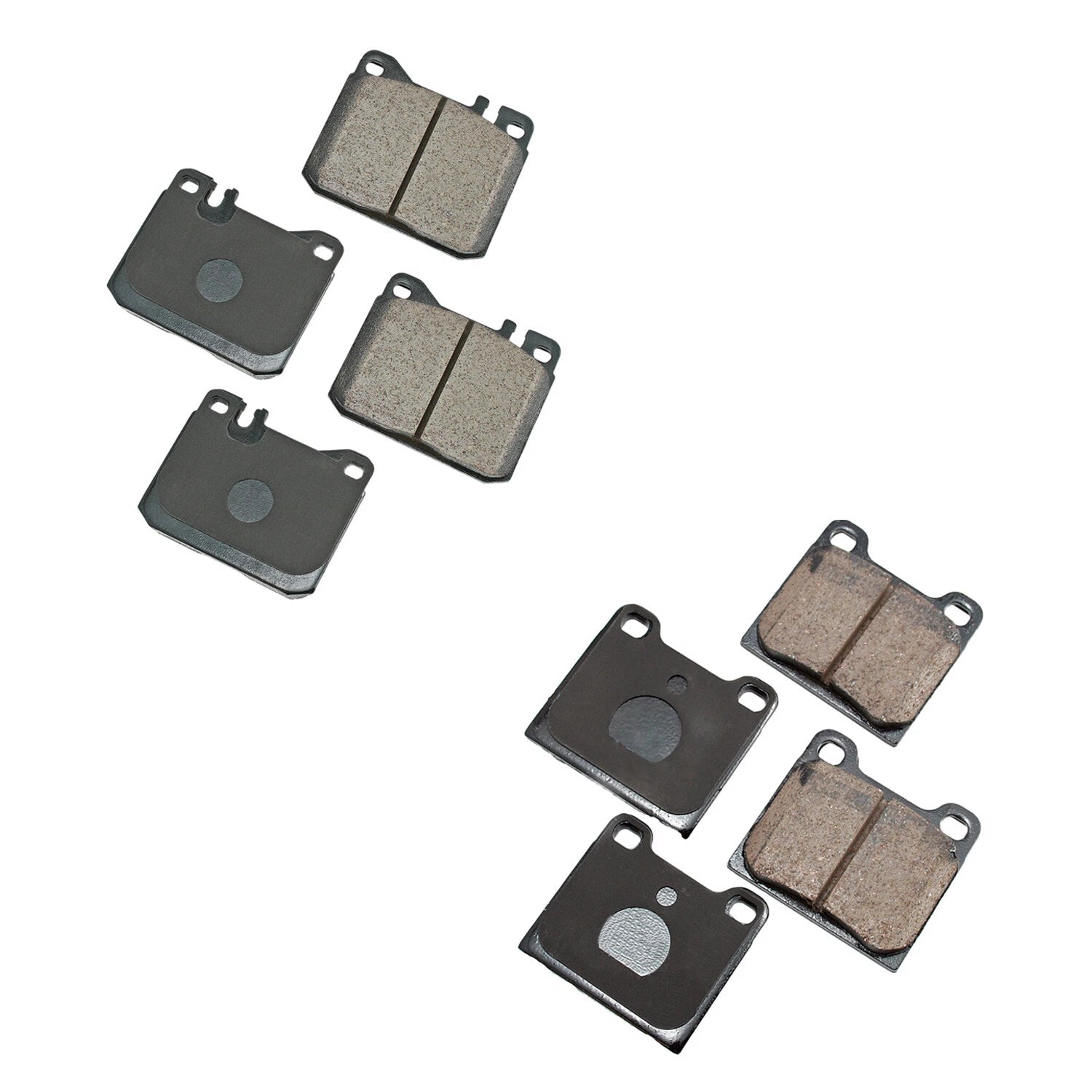 Akebono EURO Front & Rear Ceramic Disc Brake Pad Kit for W126 420SEL (1981–1991)