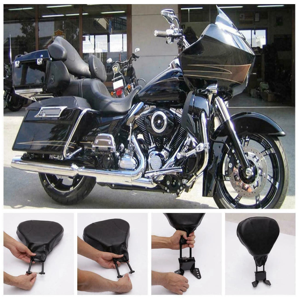 Adjustable Black Driver Backrest for Harley Davidson Touring (2009–2023)