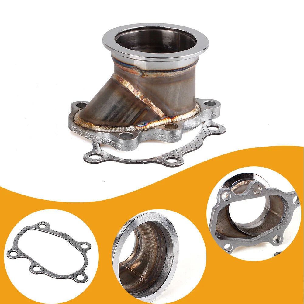 Turbo Adapter for GT25 GT28 T25 T28 5 Bolt Flange to 2.5" V Band