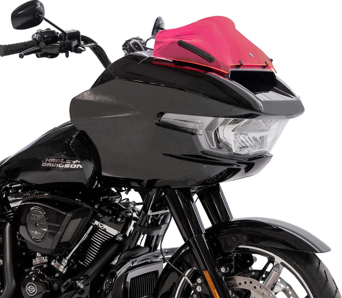 Klock Werks 10" Kolor Flare Windshield for Harley Davidson (2014–2023) - Pink Ice KWW-01-0750