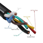 7-Way Trailer Cable Cord Connector for 6 FT Vehicles
