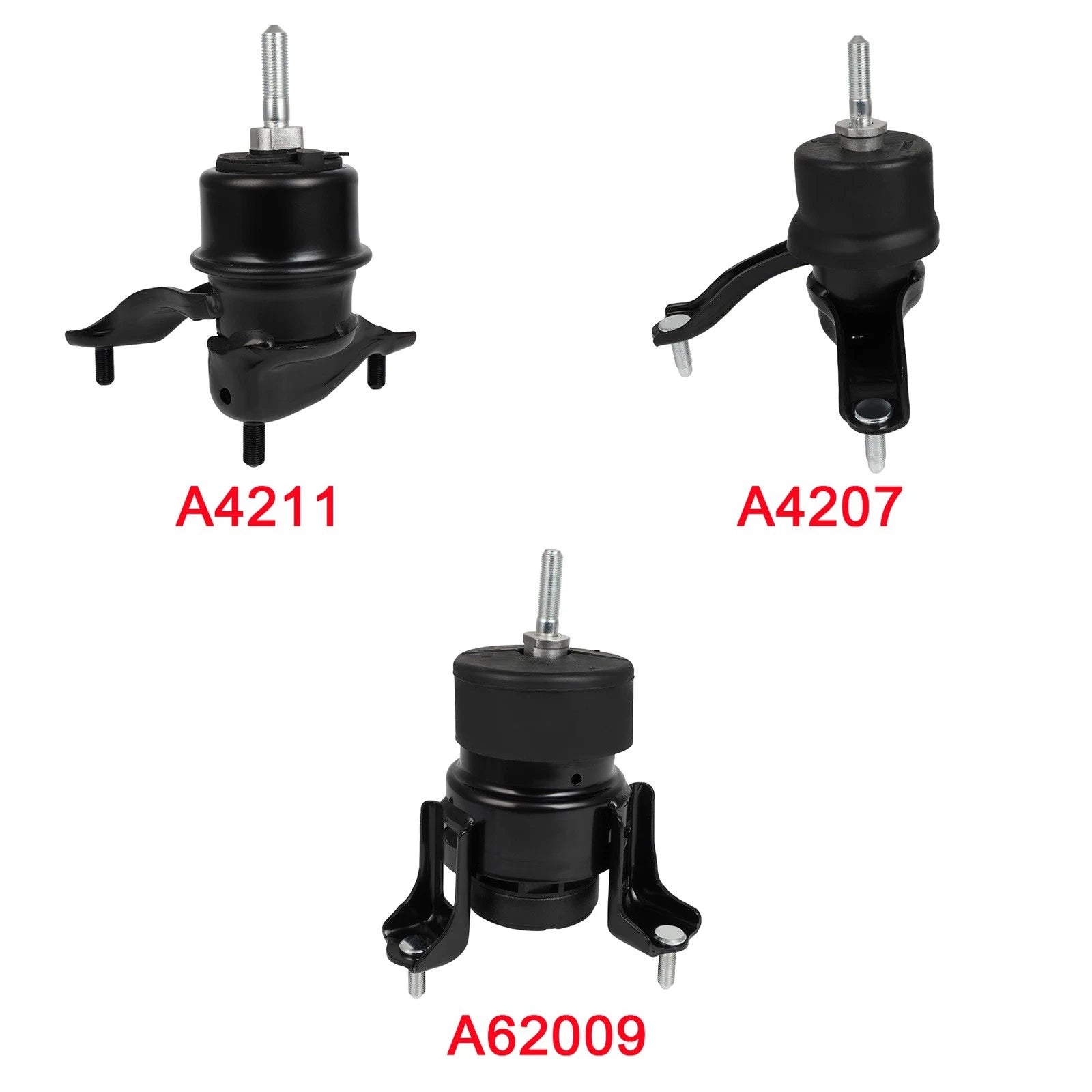 3X Engine Motor & Trans Mount for Toyota Camry 2.4L (2007–2011)