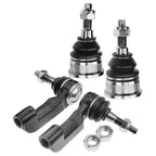 Set of 4 Front Lower Ball Joints & Tie Rods for Jeep Liberty (2002–2004)