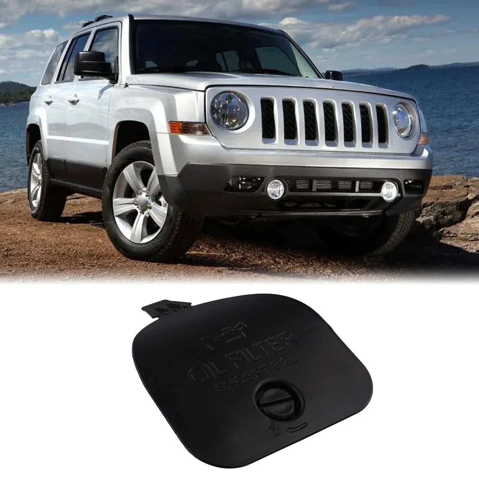 Anti Wear Oil Filter Door Cover for Jeep Cherokee (2014–2018)