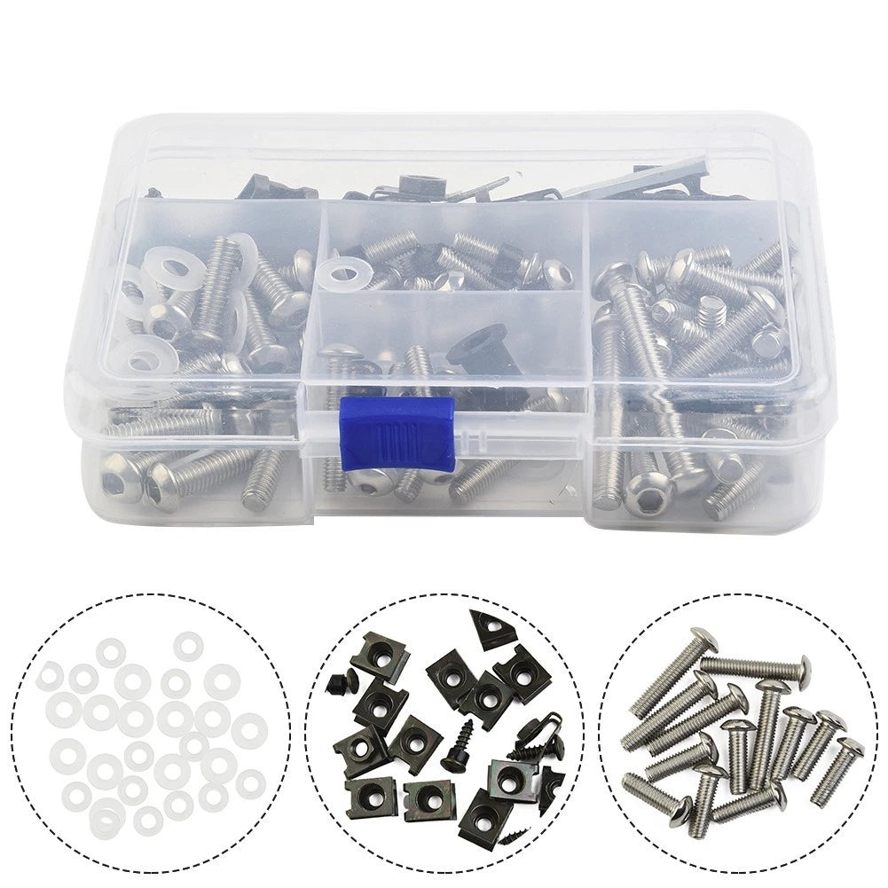 Fairing Bolt Kit Screws Set of 155 for Motorcycle Bodywork