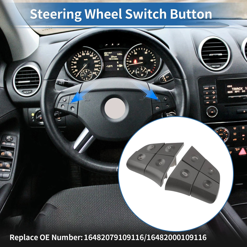 Steering Wheel Buttons Set of 8 for Mercedes-Benz (No. 1648207910)