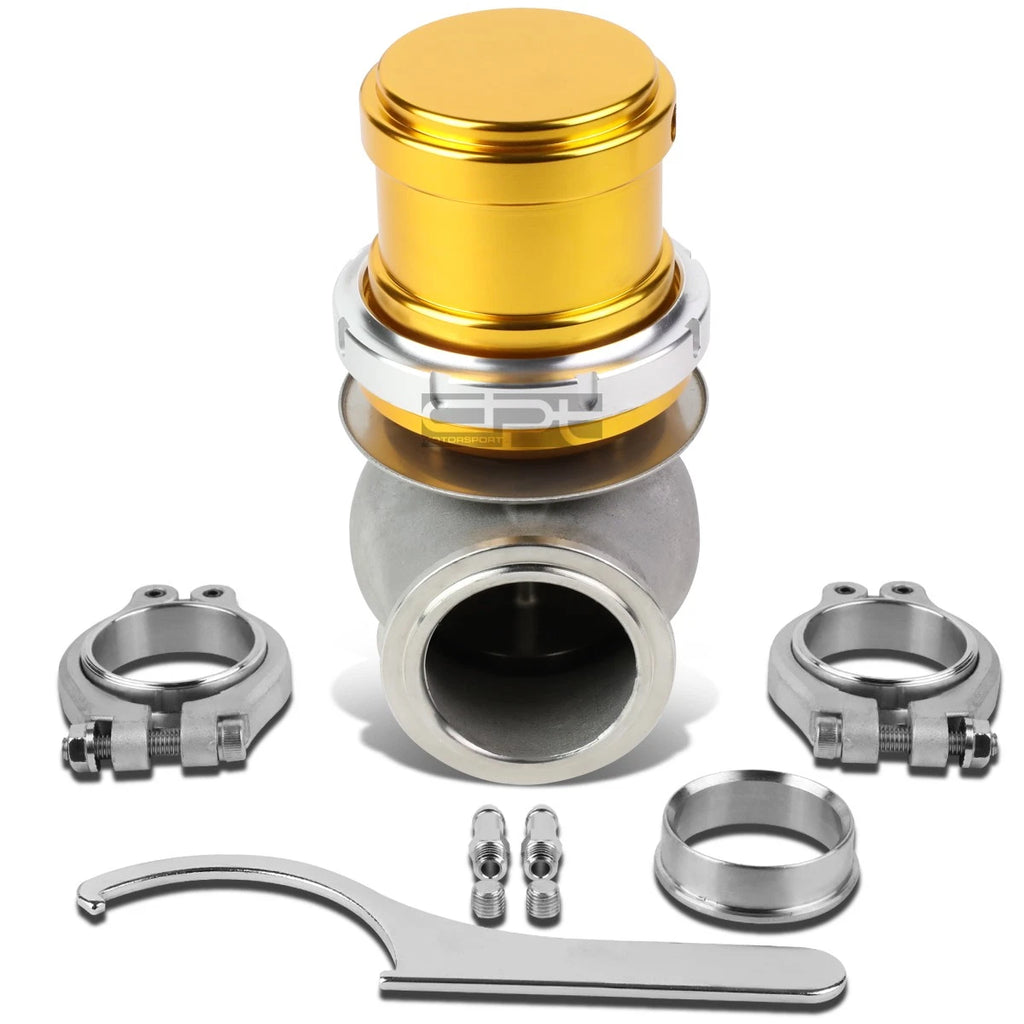 Universal 45mm Turbo V-Band Wastegate Bypass Exhaust +14 PSI Spring