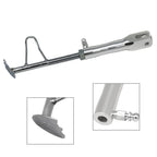 Adjustable Foot Side Stand Support Leg Kickstand for Motorcycle (Silver)