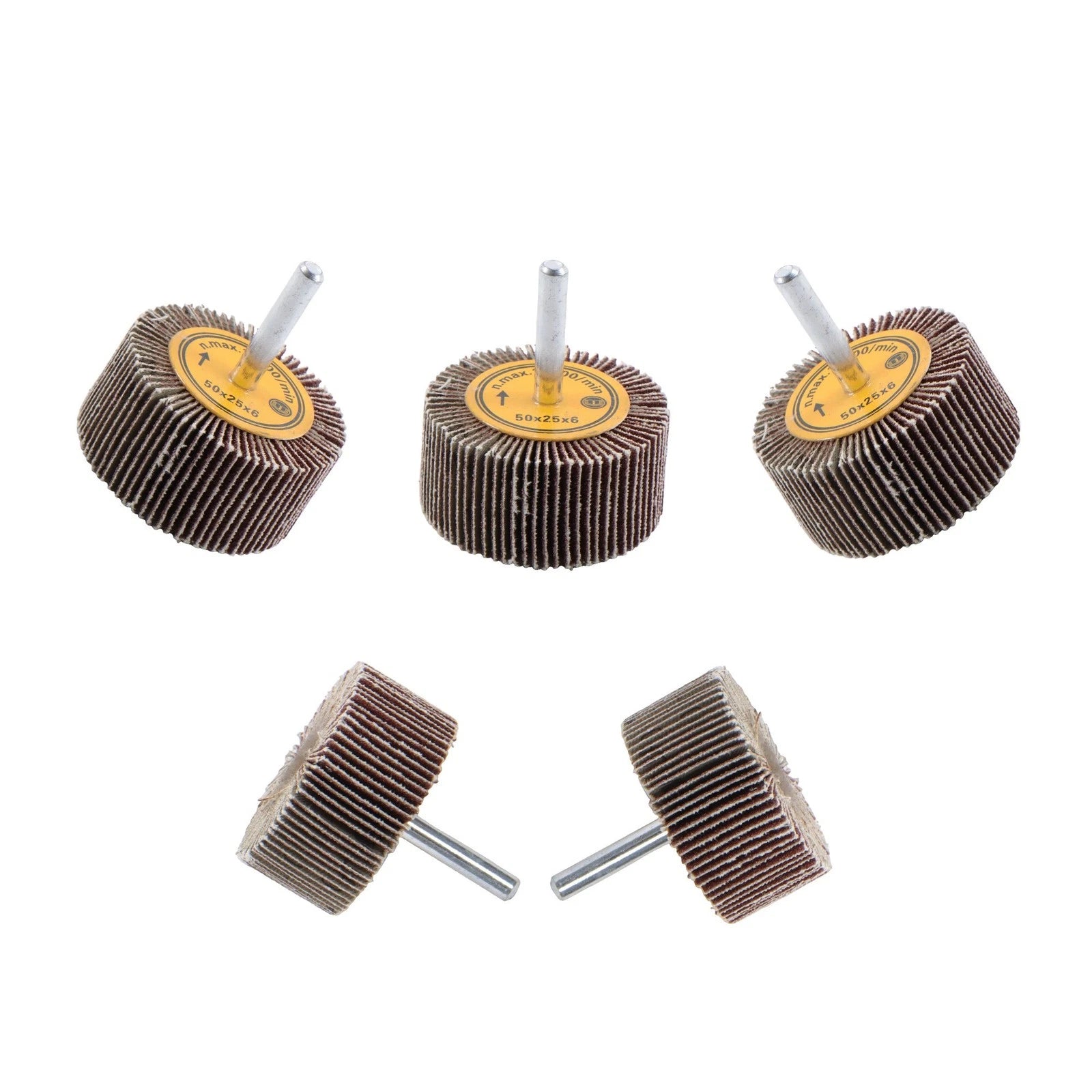 Set of 4 Aluminum Oxide Mounted Flap Wheels for Automotive Use
