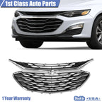 Set of 3 Chrome Grilles for Chevrolet Malibu (2019–2020)