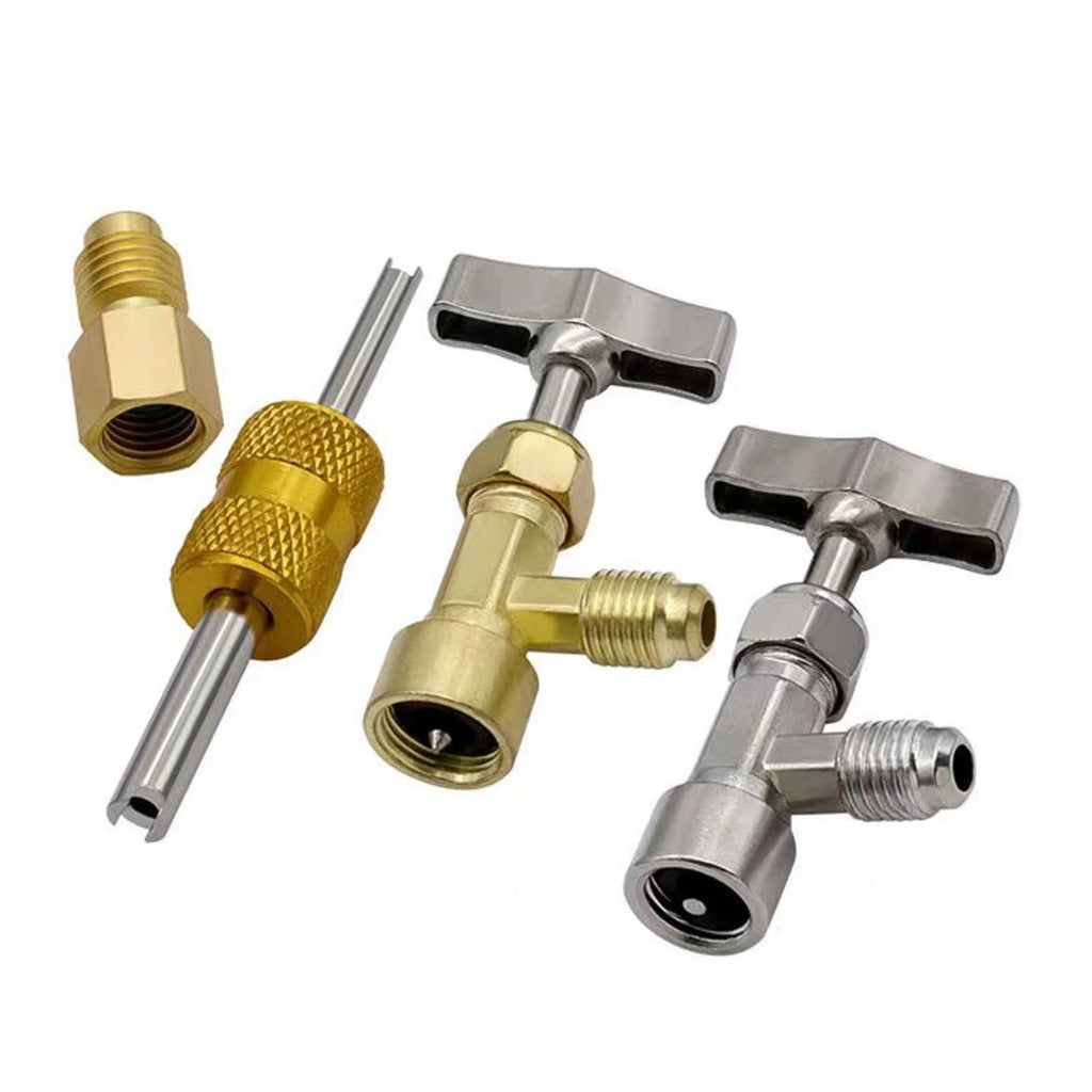 R134A Can Tap Kit with Valve Core Removal Tool for Automotive (All Years)