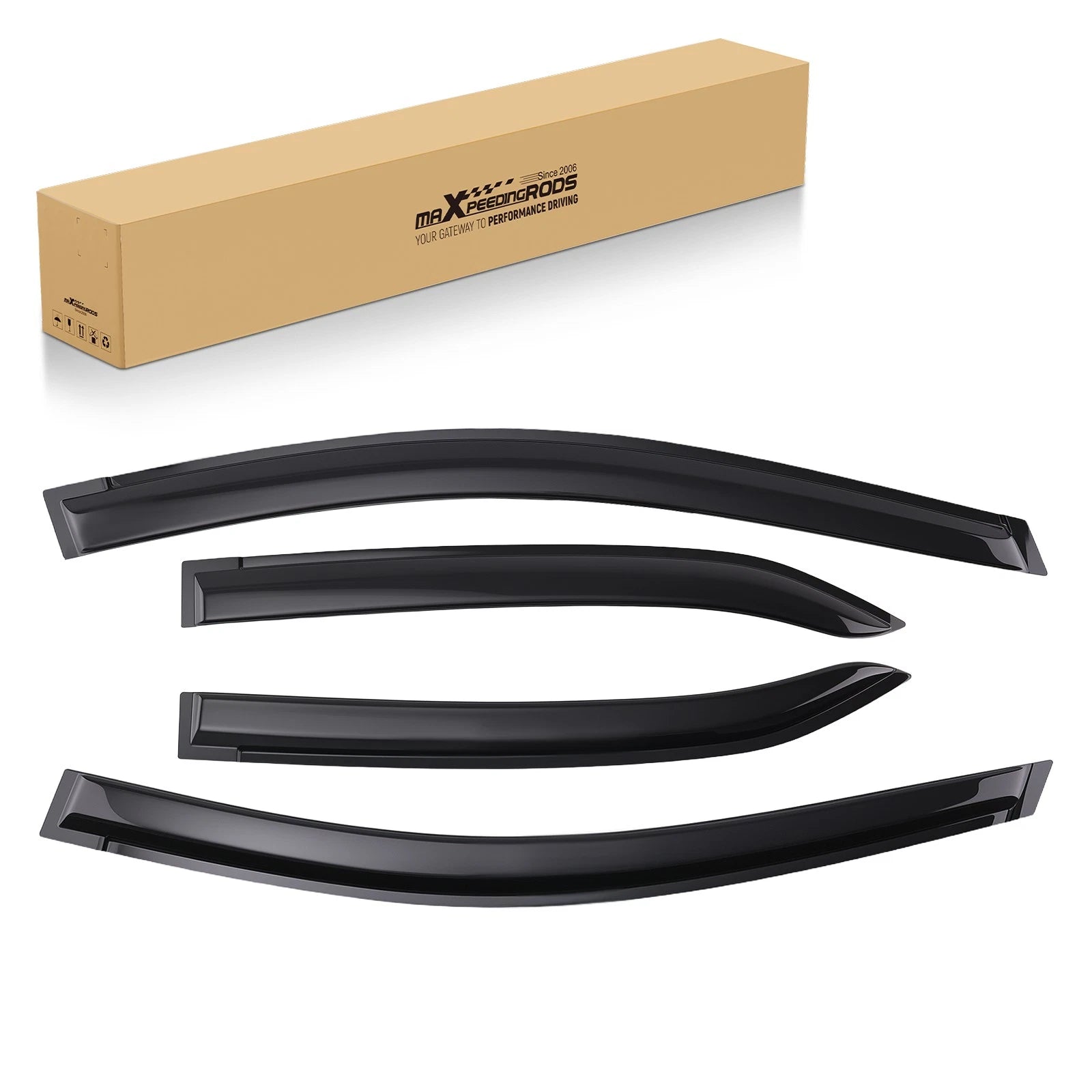 4PC Window Visor Rain Guard Deflector for Toyota Corolla (2014–2019)