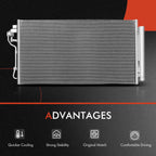 Radiator & A/C Condenser with Drier for Hyundai Sonata Kia Optima (2011–2013)