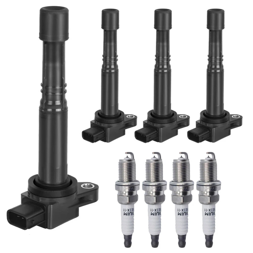 4X Ignition Coils + 4X Iridium Spark Plugs for Honda Accord/CR-V (2003–2009)