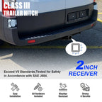 2 Inch Trailer Towing Hitch for Ford Transit-150 Transit-250 (2015-2023)
