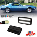2X Smoke Lens White LED Side Marker Lights for Pontiac Firebird (1970–1981)