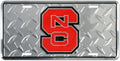 Diamond Aluminum License Plate Tag for North Carolina Wolfpack NCS