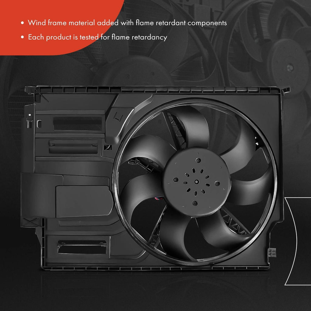 Cooling Fan Assembly with Shroud for BMW X1 (2016–2019) Mini Cooper (2015–2019)