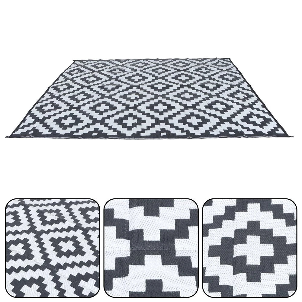 Reversible Waterproof Outdoor Rug for RV Mat (Camping, Patio)