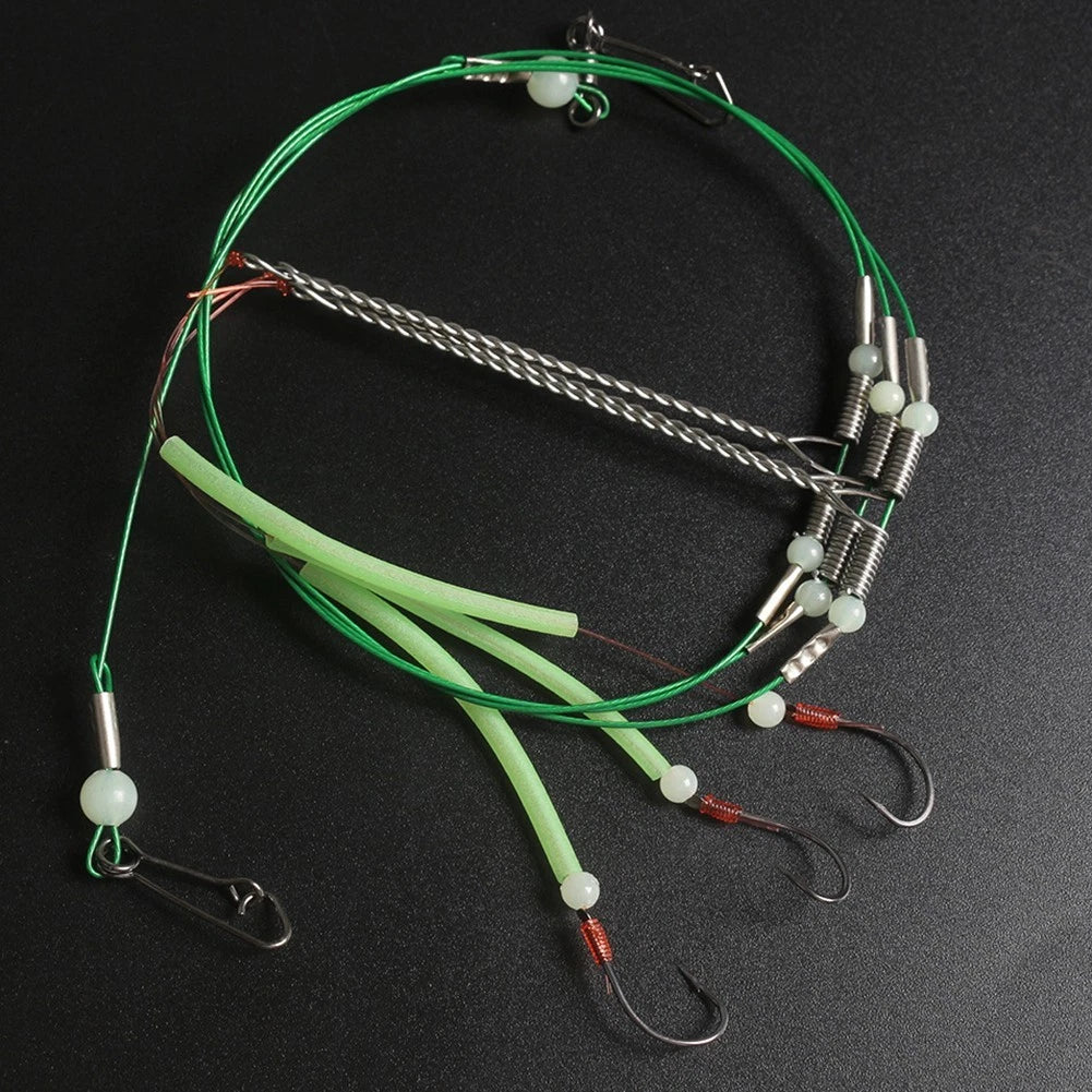 Fishing Flapper Rig Set for Sea Fishing (Assembled, Luminous)