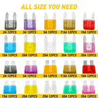 220Pcs Blade Fuse Kit for Car Truck SUV ATV Motorcycle