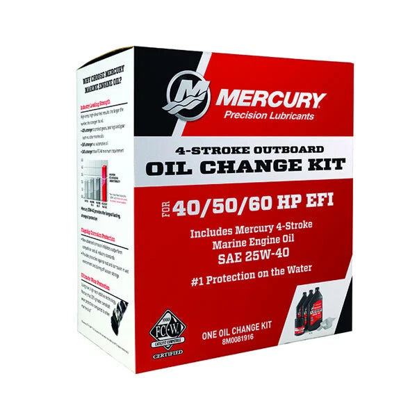 Oil Change Kit for Mercury 40/50/60 hp 4-Stroke EFI (8M0081916)