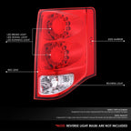 Chrome Housing Red Lens Tail Light for Dodge Grand Caravan (2011–2020)