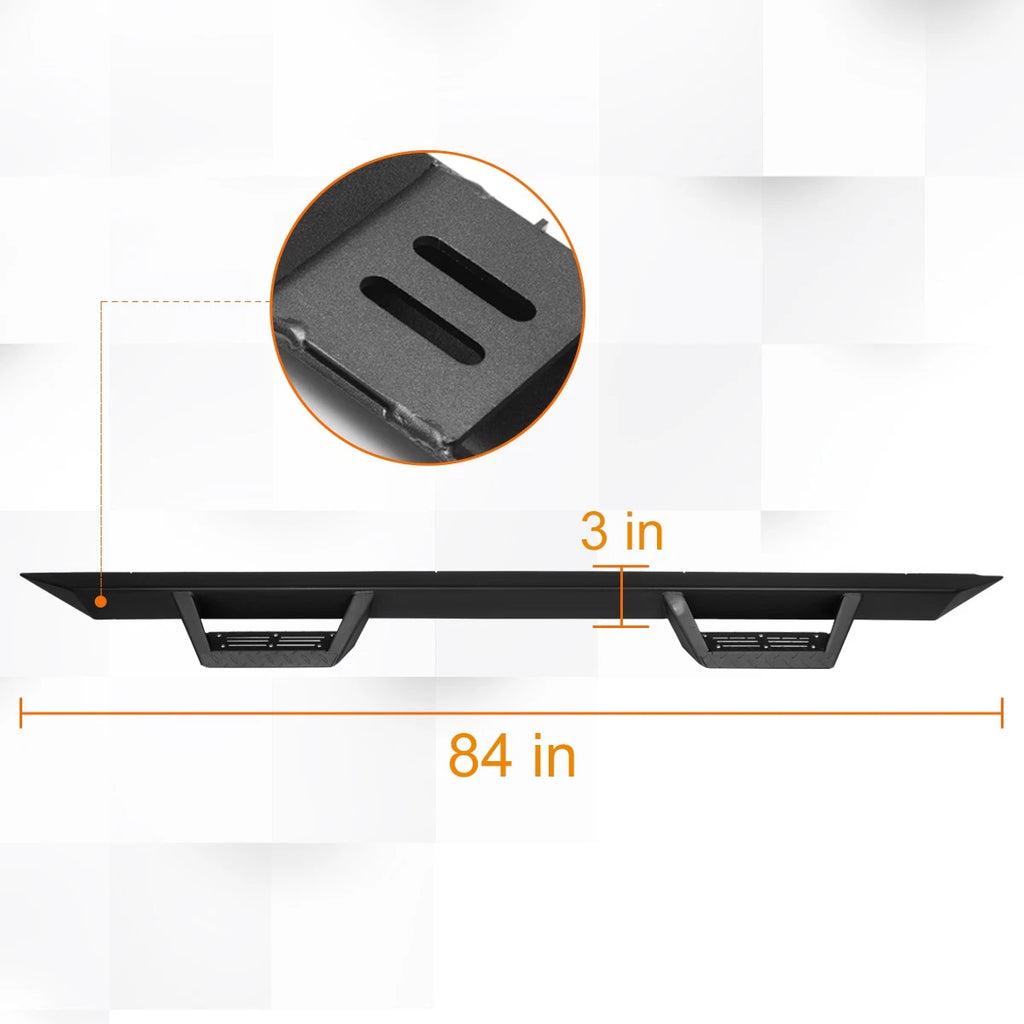 3" Nerf Bar Running Board with Down Step Pad for Ford F150/Super Duty (2015–2020)