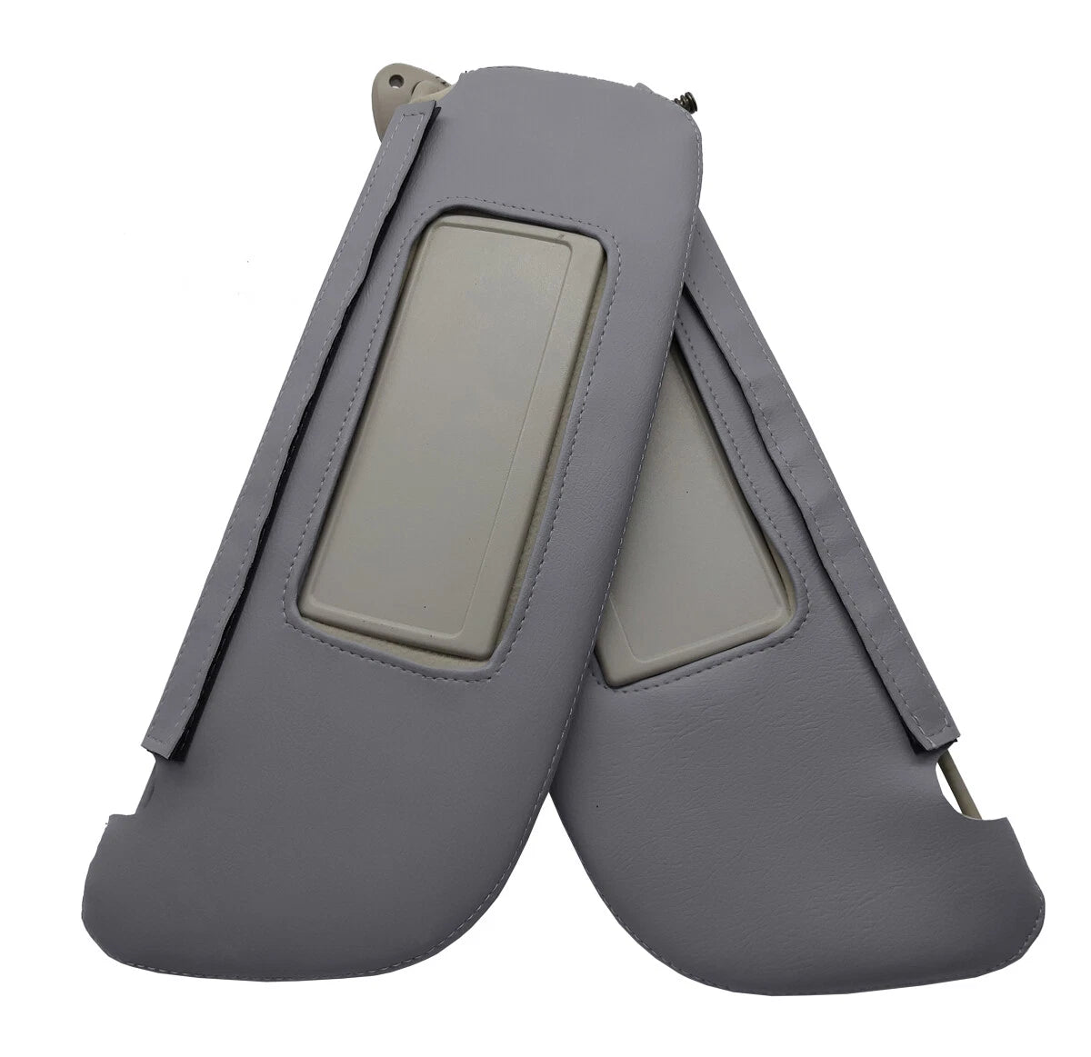 Sun Visor Cover Skin for Dodge Ram 3500 (1994–2001) Gray PVC Leather