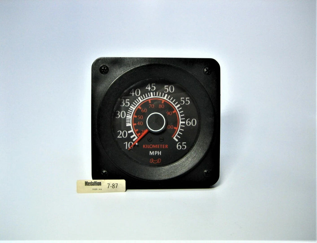 Medallion A-4522 Square 4" Black Face 0-65 MPH Gauge for
