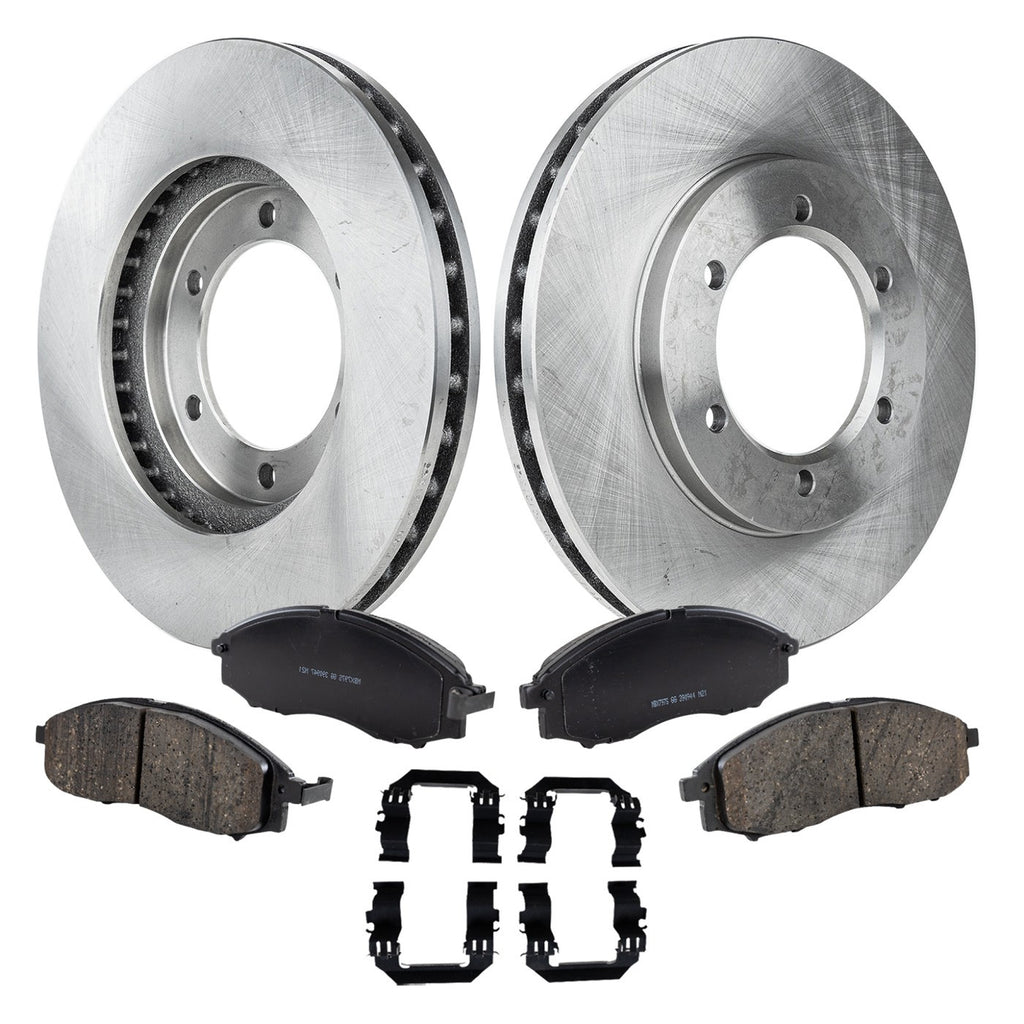 Front Brake Disc and Pad Kit for Nissan Frontier (2003)