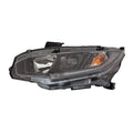 Replacement Driver Side Halogen Headlight Assembly w/Black Bezel