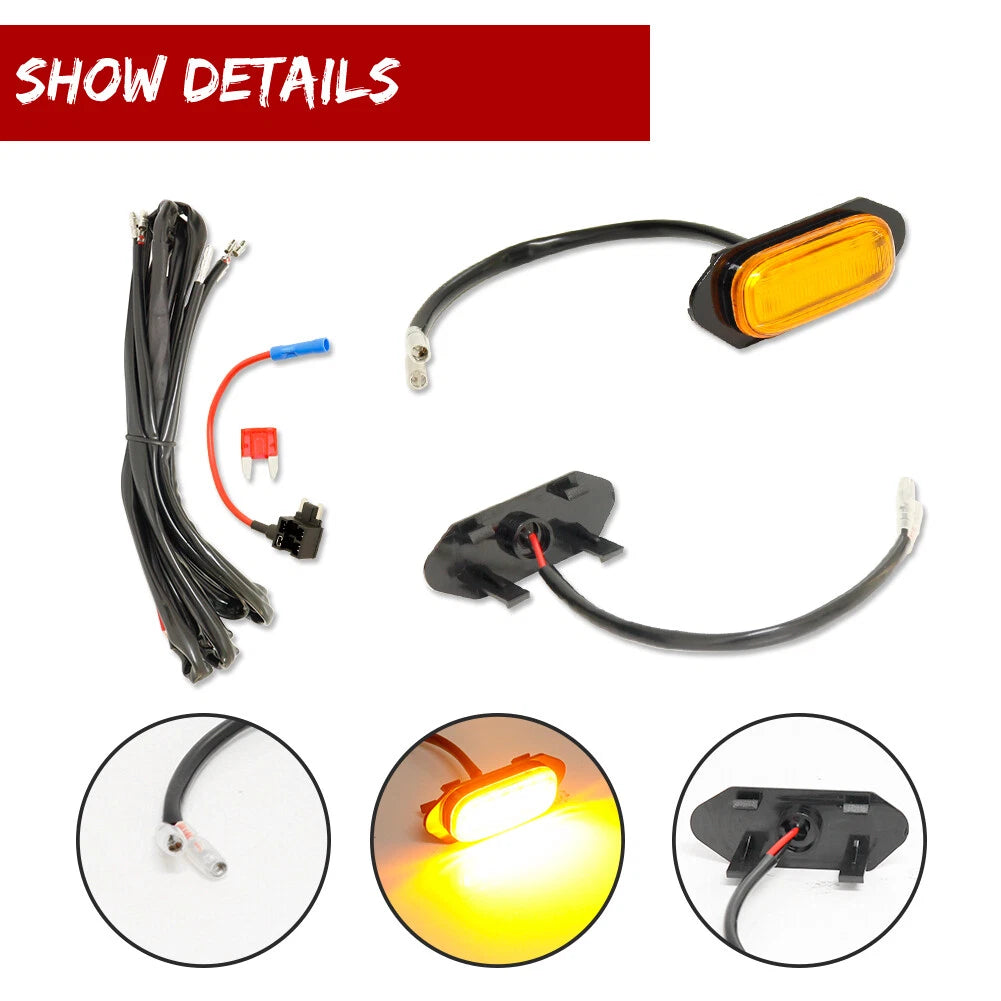 Set of 4 Raptor Style Amber Lens Grille LED Lights for Toyota RAV4