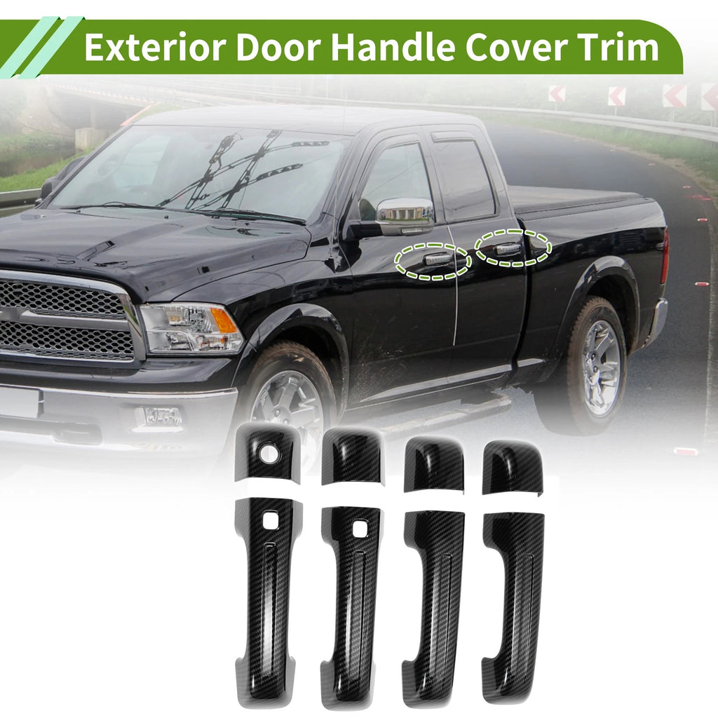 Exterior Door Handle Cover Trim for Ford Bronco (2021–2025) Carbon Fiber Black
