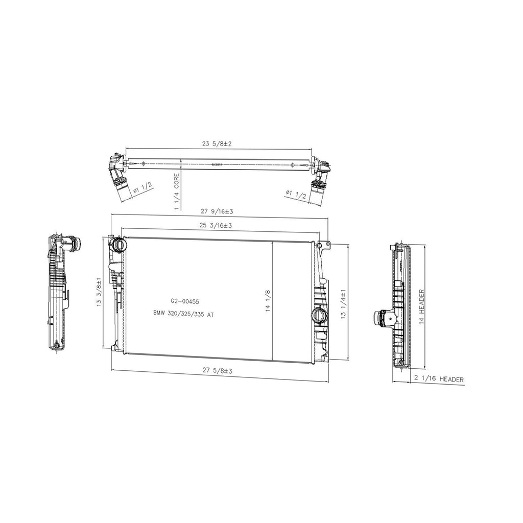 Replacement Plastic Aluminum Radiator for Ford F150 (2015–2017)