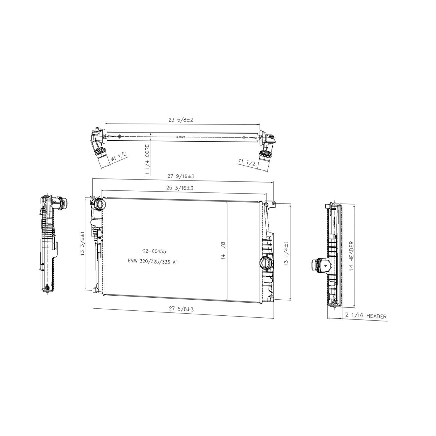 Replacement Plastic Aluminum Radiator for Ford F150 (2015–2017)