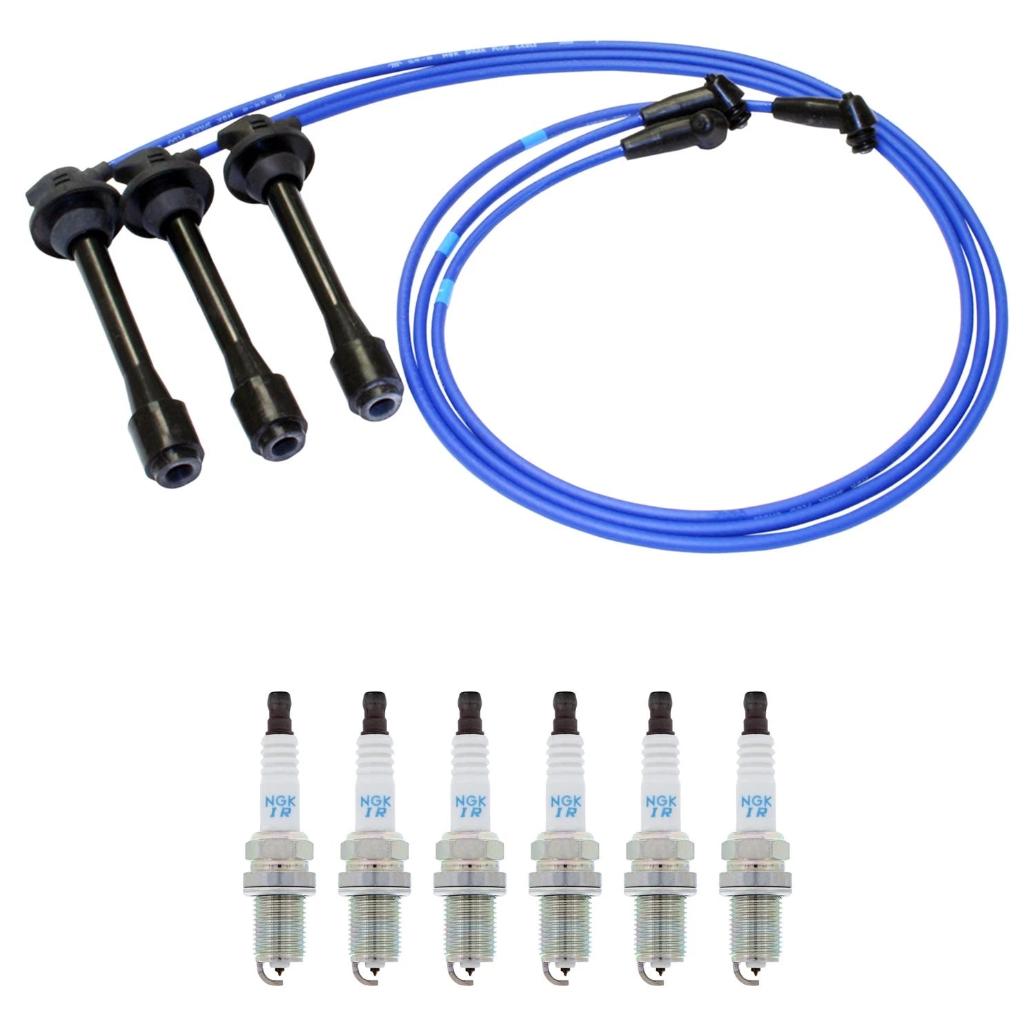 NGK 5mm Wire Set & 6 Iridium Spark Plugs for ES300 (1992–2001)