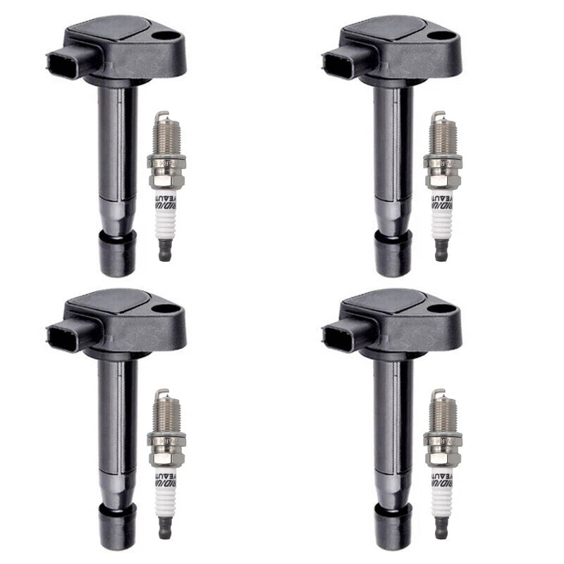 4X Ignition Coil + 4X Spark Plug Kit for Honda Civic Acura EL (2001–2005)