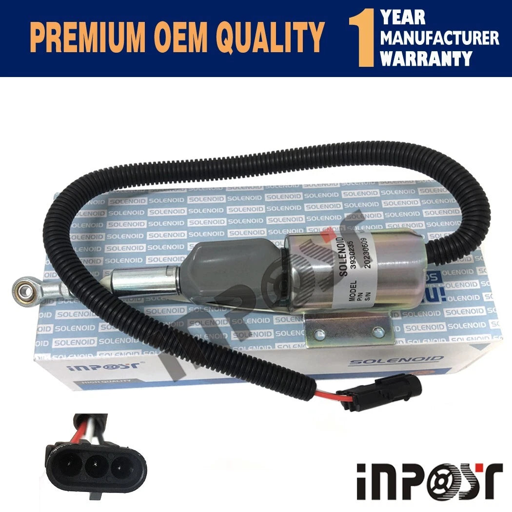 12V Fuel Shutoff Solenoid 3930235 SA-4348-12 for Cummins 6C 8.3L Diesel