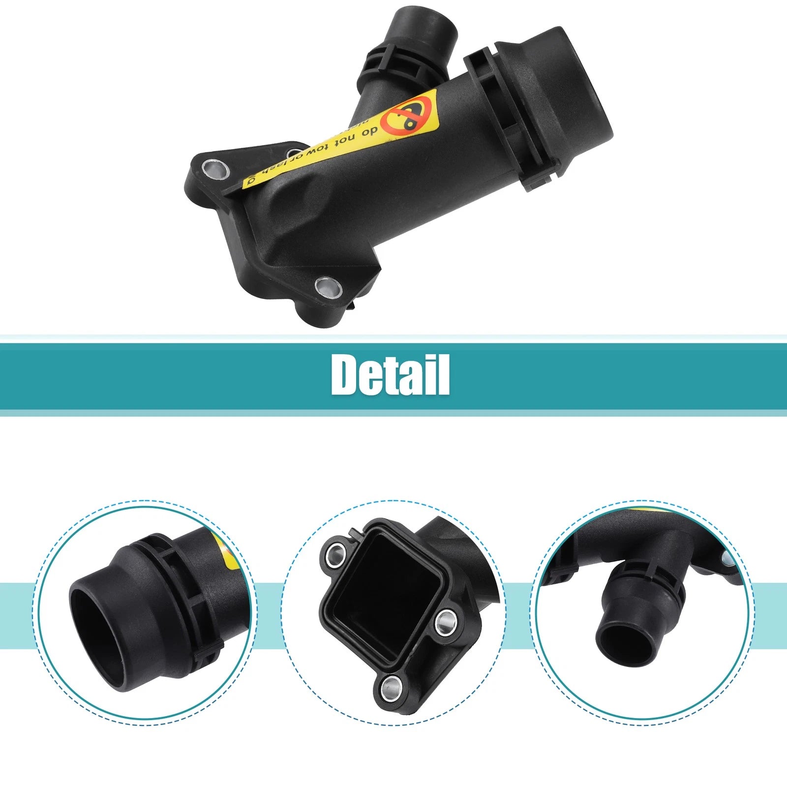 Engine Coolant Hose Connector for BMW E38 E39 E46 E65 E66 E67 (1995–2006) No. 11127806196