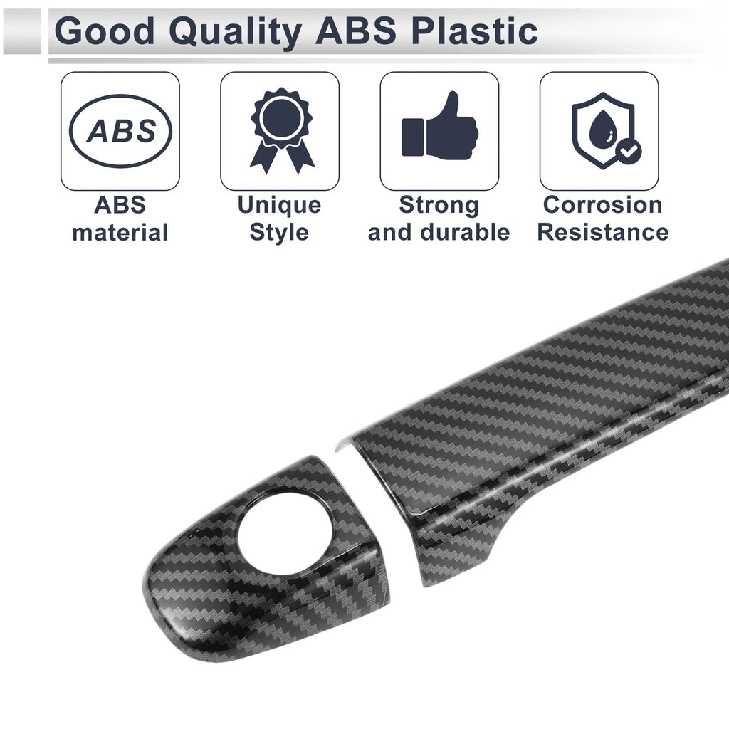 Door Handle Cover Trim for Toyota Prius (2010–2015) Carbon Fiber Black