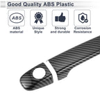 Door Handle Cover Trim for Toyota Prius (2010–2015) Carbon Fiber Black