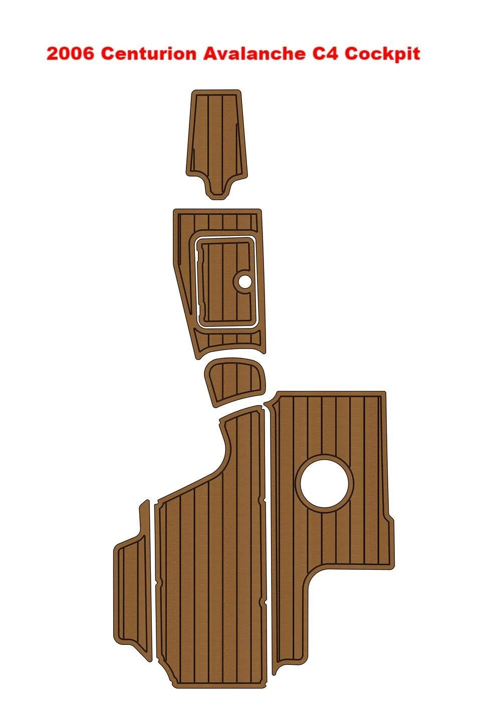 EVA Faux Foam Teak Decking Flooring for Centurion Avalanche C4 (2006)
