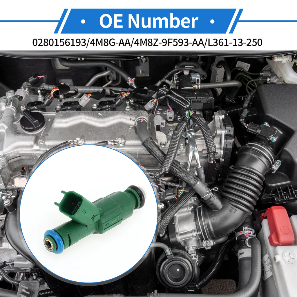Fuel Injector No. 0280156193 for Mazda 6 i 2.3 (2003–2005) 1 Pc Green