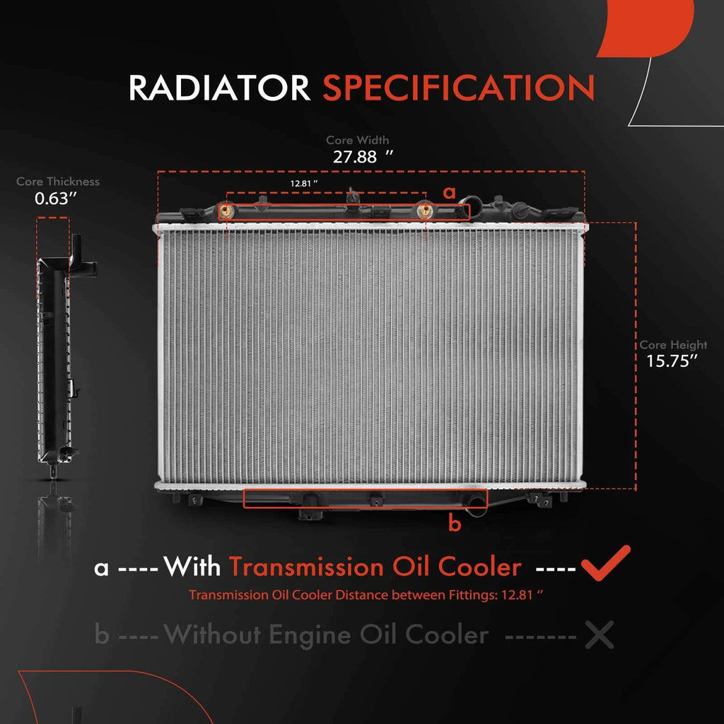 Radiator and Dual Cooling Fan Assembly for Honda Accord (2003–2007)